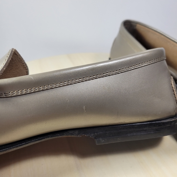 Tod’s Pewter Patent Leather Loafer Slip On Men’s Size 9.5 - Picture 13 of 14